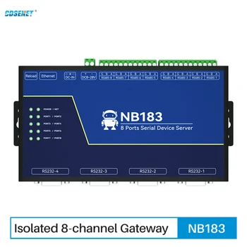 Шлюз Modbus 8-канальный Последовательный сервер RS485/232/422 к RJ45 ModBus RTU к TCP/UDP NB183S Встроенный Сторожевой модуль MQTT/HTTP IOT