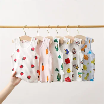 Summer Singlet Breathable Kids Tops For Girl High Quality Soft Tank Tops Casual Children T-shirt Tops футболка для девочки